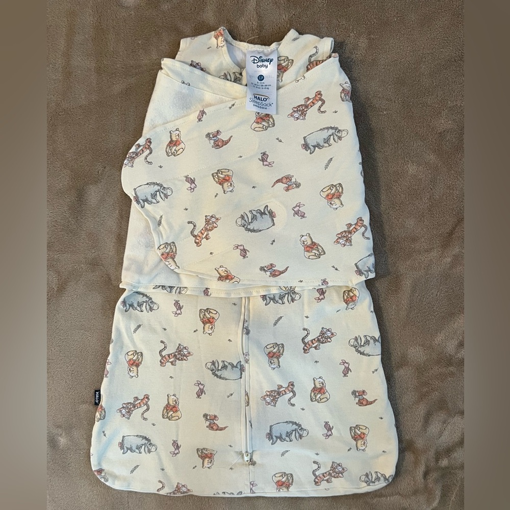 Small Winnie the Pooh Halo sleep sack swaddle